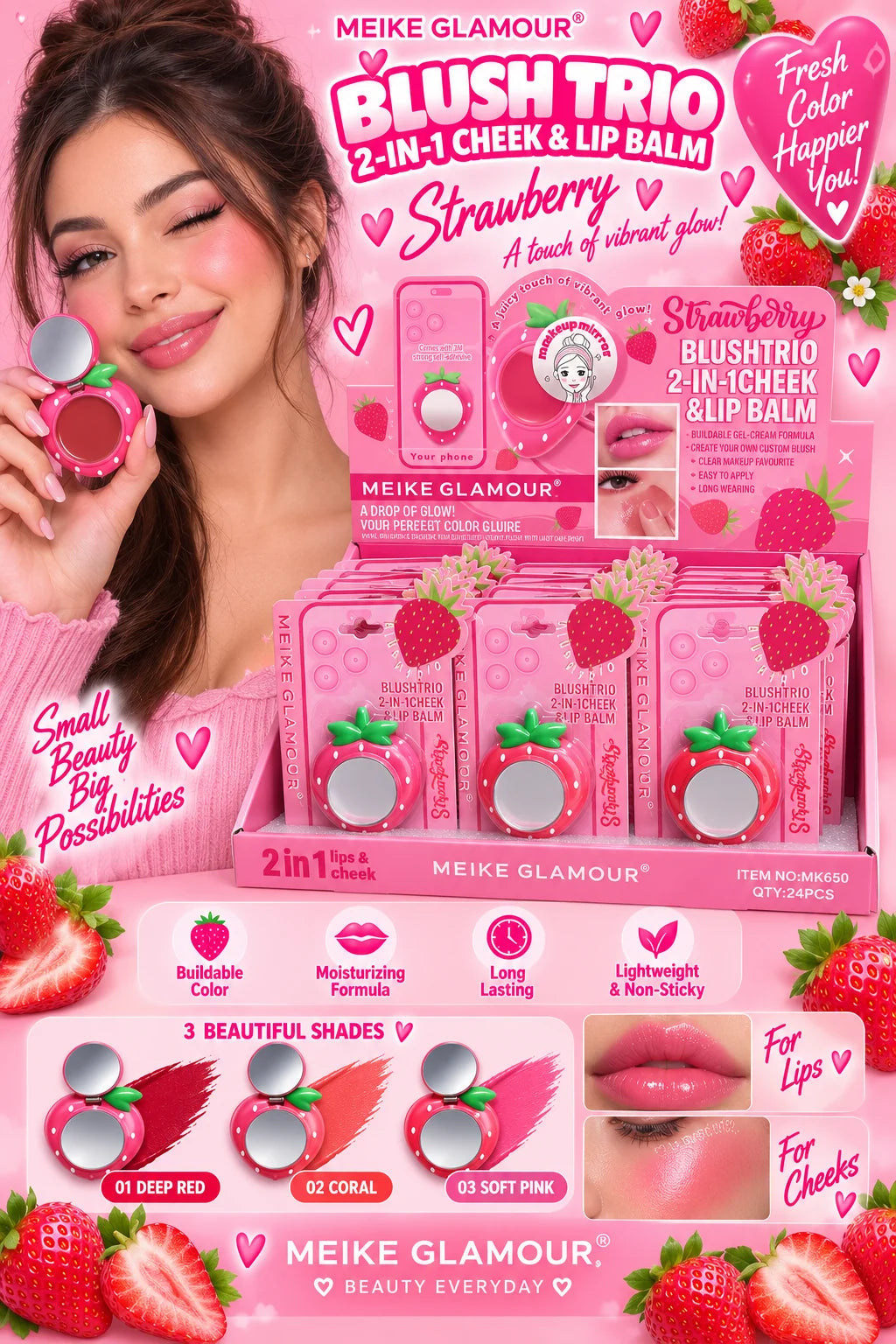 Your Phone Strawberry 2 in 1 Cheek and Lip Balm